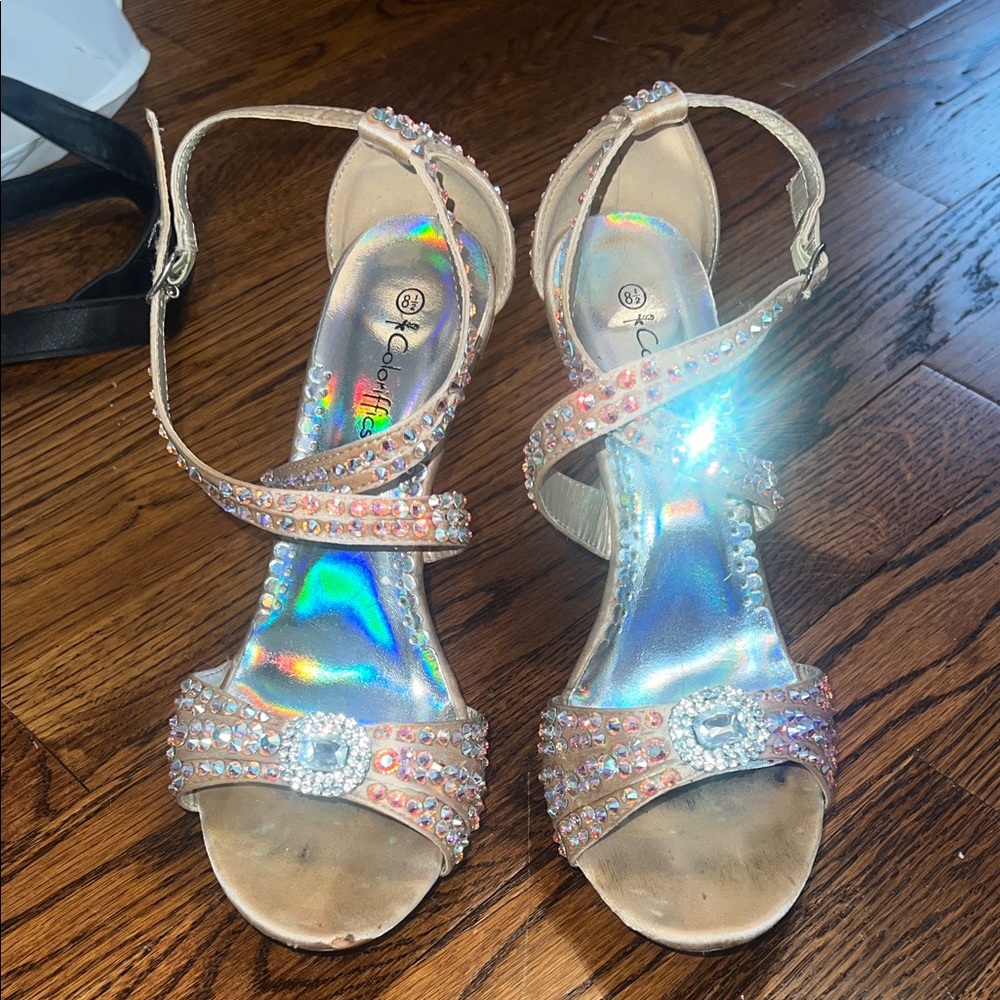 Elegant REAL SWAROVSKI Rhinestone Embellished Sandals